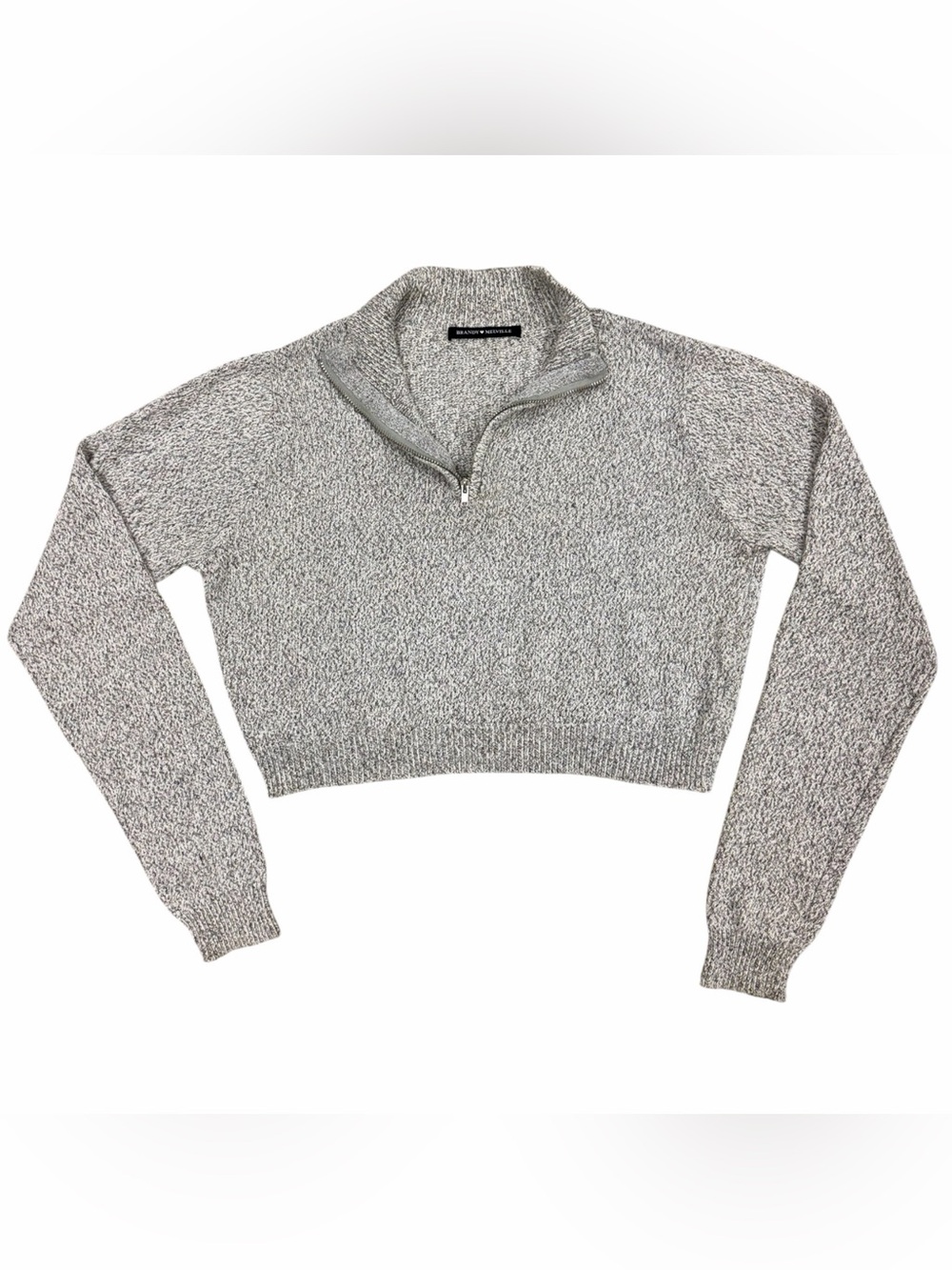 Brandy Melville Gray quarter zip lightweight sweater
